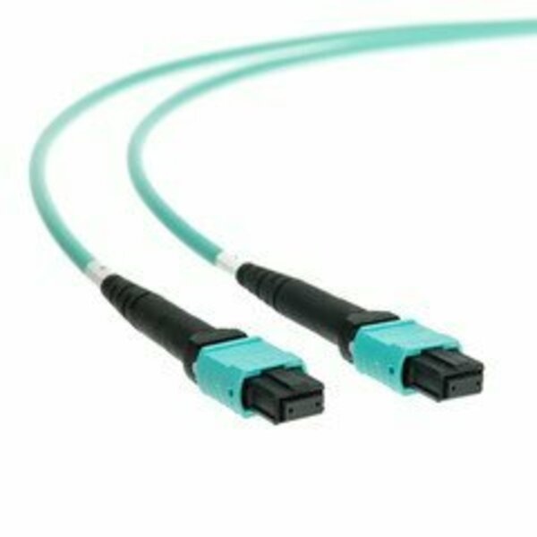 Swe-Tech 3C Plenum MTP Fiber Optic Cable, Type A, 24 Strand, 50/125 OM3, 40/100 Gbps, MTP Female, 30 meter 98.4ft FWTMPMP-32030